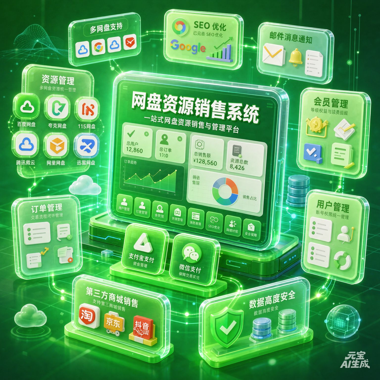 独立站 - 网盘资源销售系统
